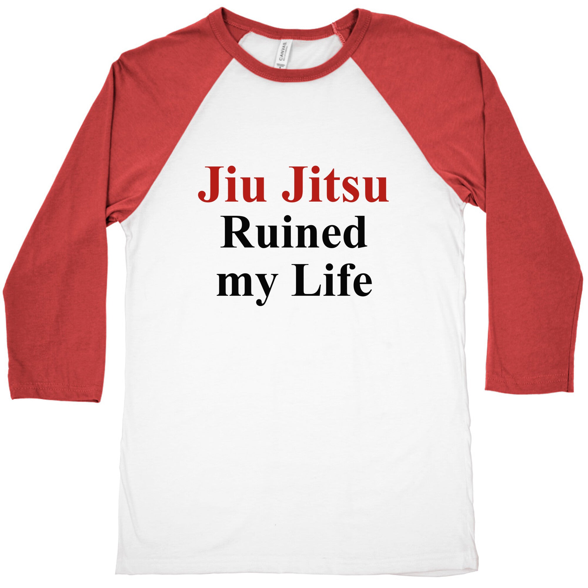 Brady Ju Jujitsu Ruined My Life Baseball Tee
